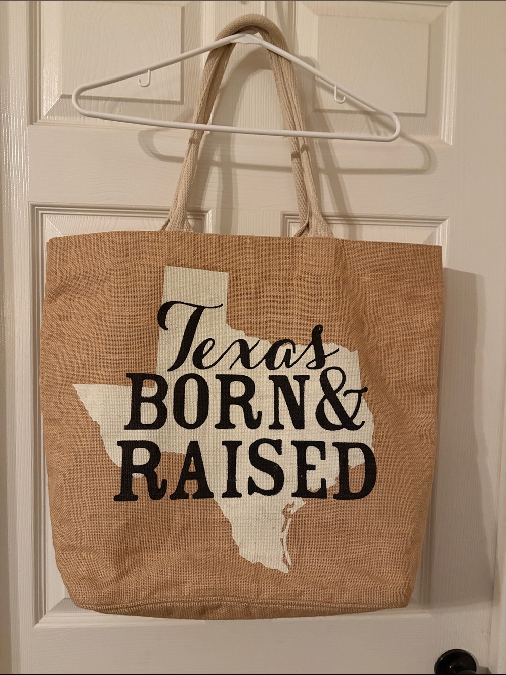 Mud Pie Tan/Cream One Piece Jute tote bag. 17 x 21 x 7. Never used.